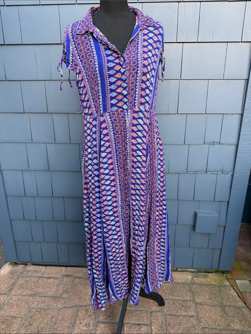 Lulu's Purple Printed Sleeveless Maxi Dress